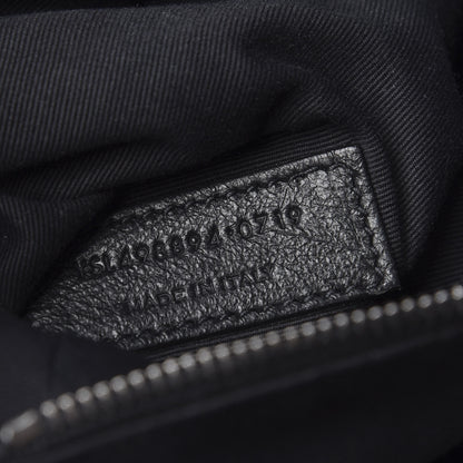Saint Laurent Crinkled Calfskin Matelasse Monogram Medium Niki Chain Satchel Deep Marine 9 of 9