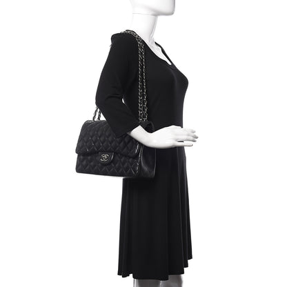Chanel Lambskin Quilted Jumbo Double Flap Black 2 of 18