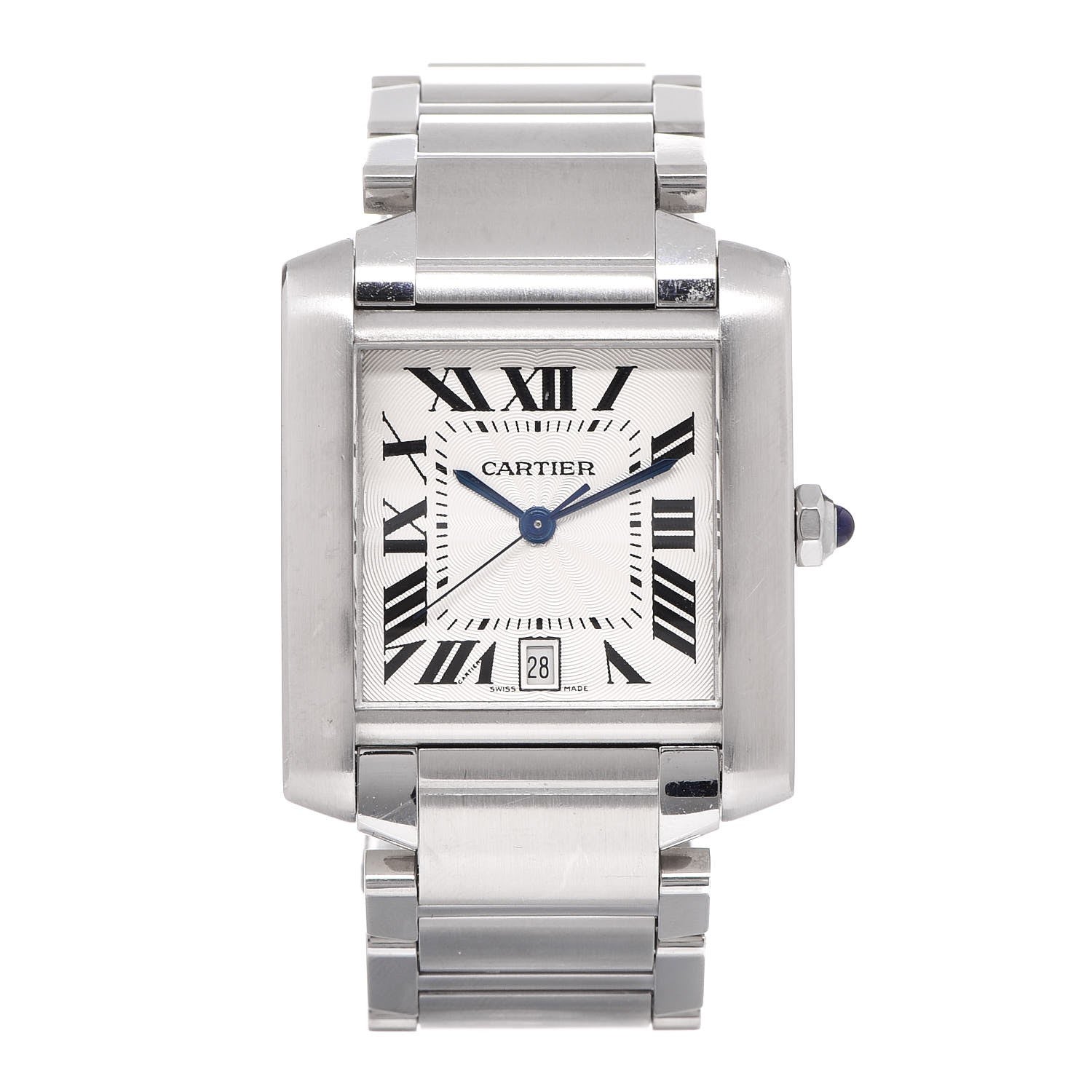 Cartier Stainless Steel 28mm Tank Francaise Automatic Watch 1 of 6