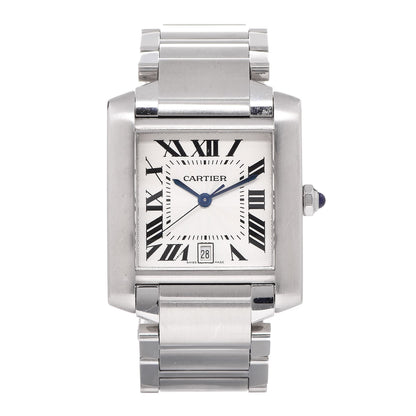 Cartier Stainless Steel 28mm Tank Francaise Automatic Watch 1 of 6