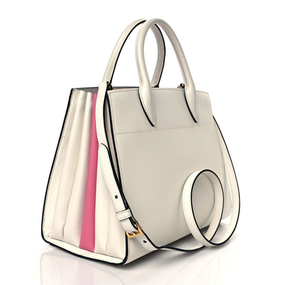 Prada Saffiano City Calfskin Medium Bibliothèque Top Handle Bianco Begon 3 of 11