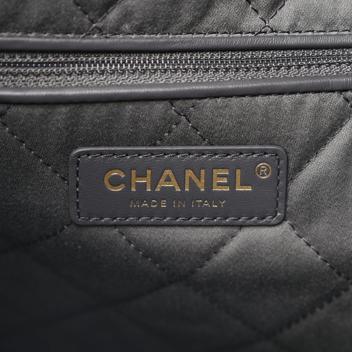 Chanel Shiny Calfskin Quilted Chanel 22 Dark Grey 7 of 10