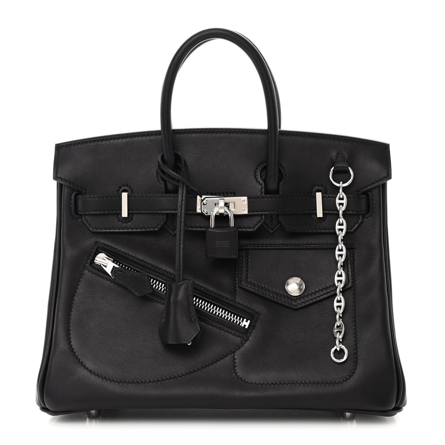 Veau Volupto Rock Birkin 25 Black