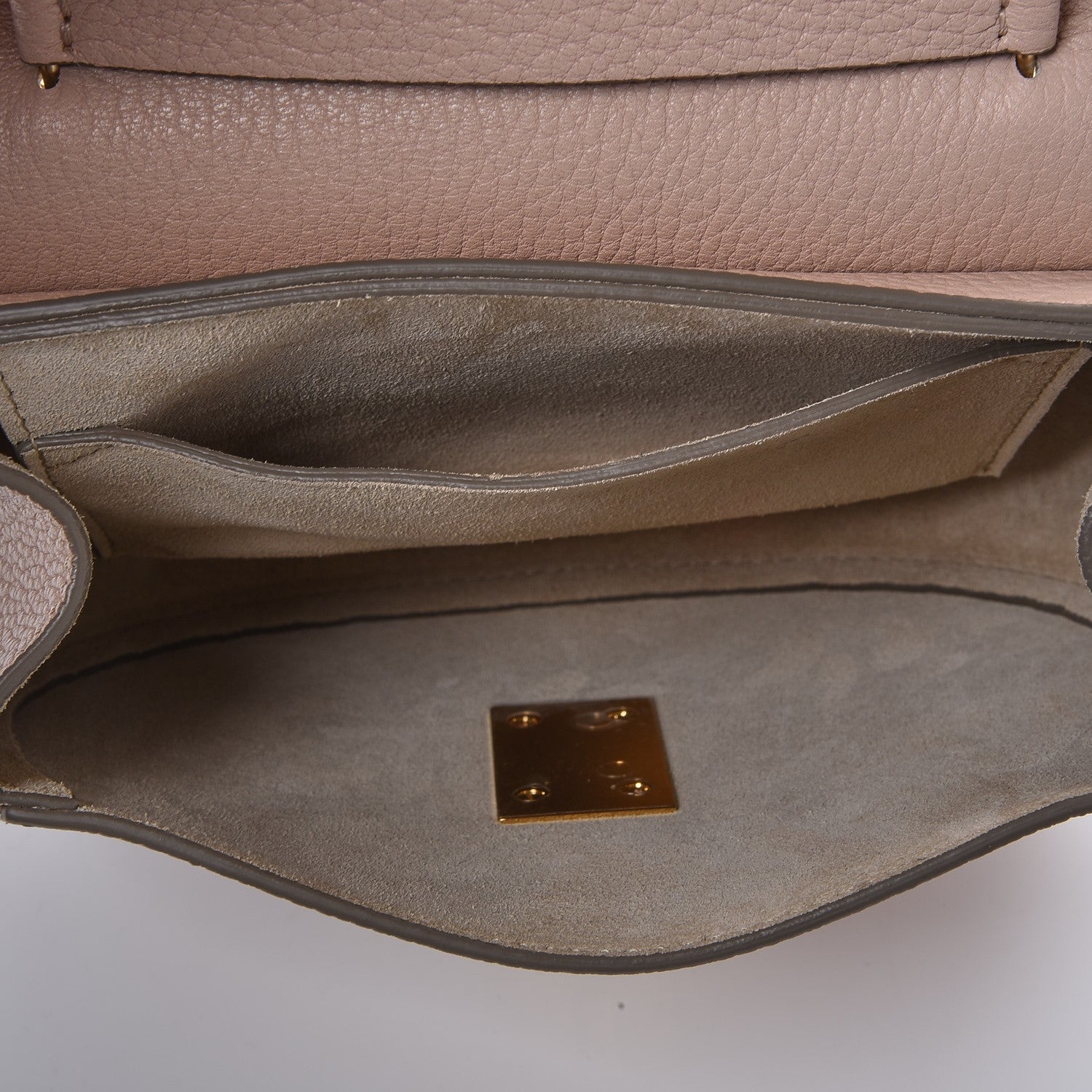 Chloe Grained Lambskin Mini Drew Shoulder Bag Cement Pink 5 of 7