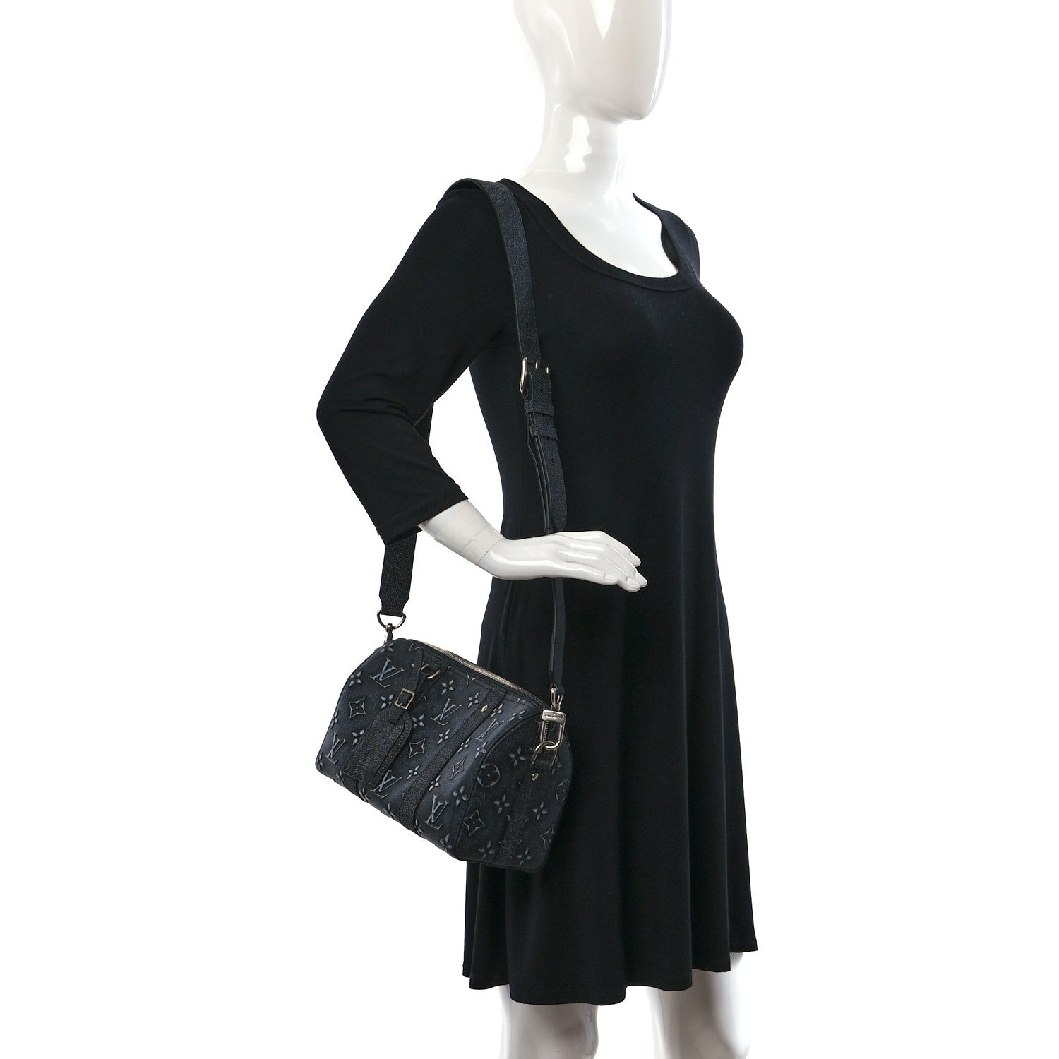 Louis Vuitton Cowhide Faded Monogram City Keepall Charcoal 2 of 8