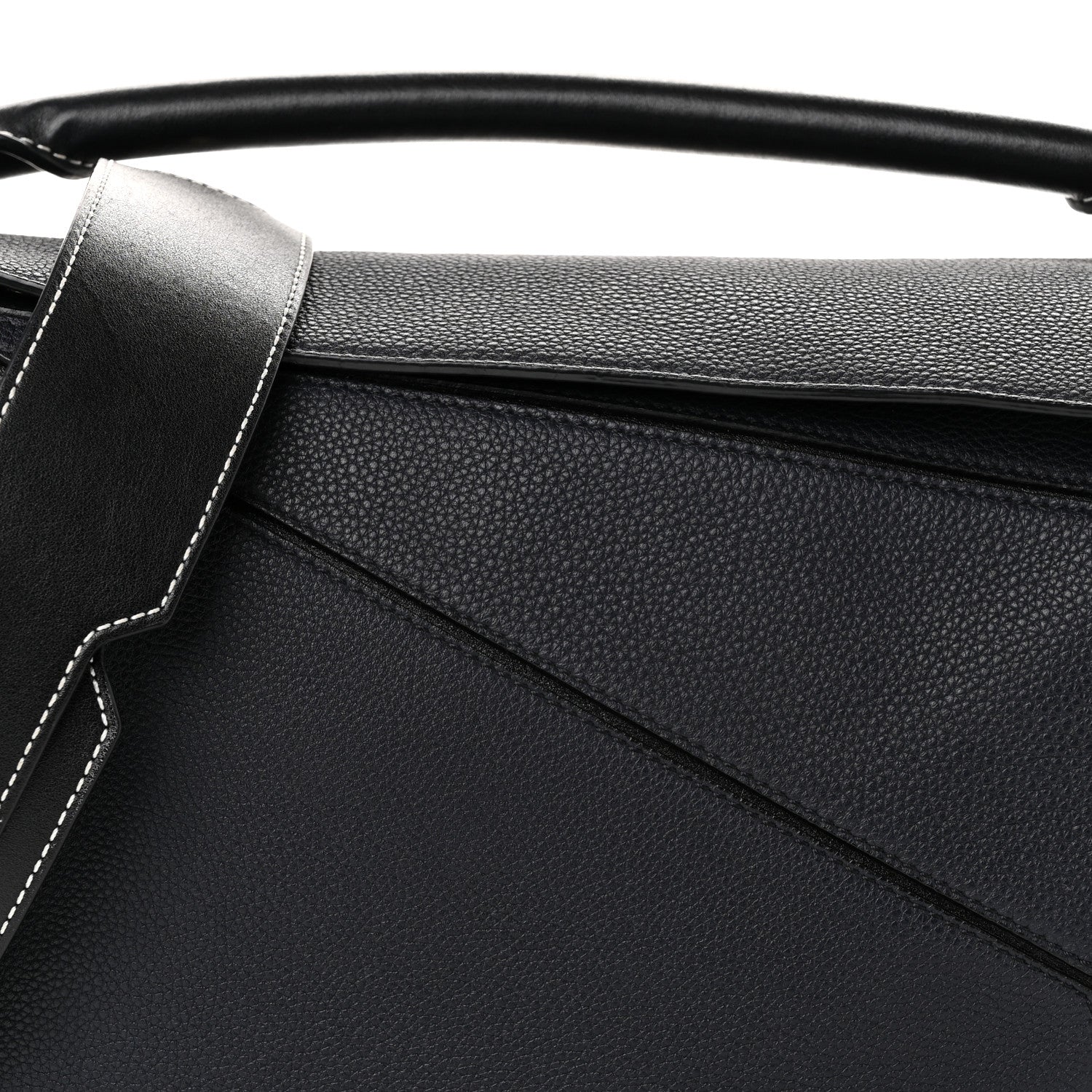Loewe Calfskin Medium Puzzle Bag Midnight Blue Black 7 of 9