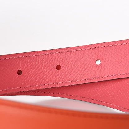 Hermes Swift Epsom 24mm Mini Constance H Belt 85 Orange Poppy Rose Azalee 6 of 7