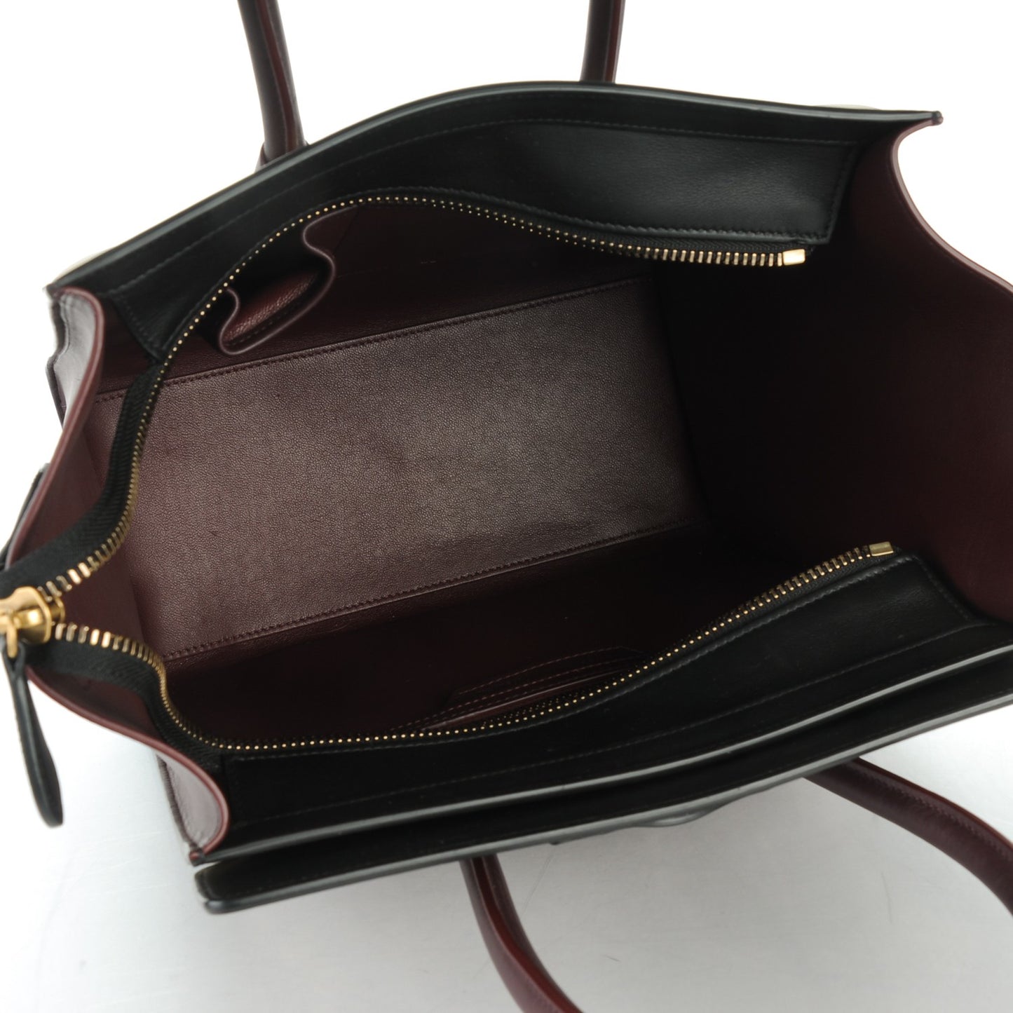 Smooth Calfskin Micro Tri-Color Luggage Burgundy