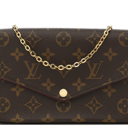 Louis Vuitton Monogram Pochette Felicie Chain Wallet Fuchsia 9 of 16