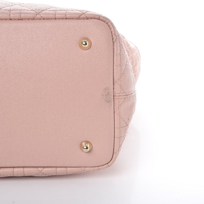 Christian Dior Coated Canvas Cannage Small Panarea Tote Light Pink 10 of 11