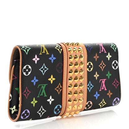 Louis Vuitton Monogram Multicolor Courtney Clutch Black 3 of 11
