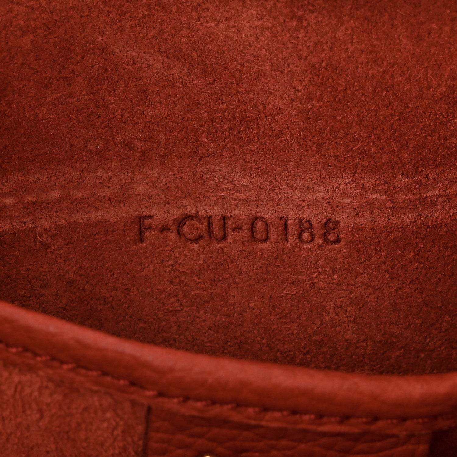 Celine Drummed Calfskin Nano Luggage Terracotta 7 of 11
