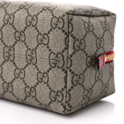 Gucci Soft GG Supreme Monogram Calfskin Medium Ophidia Cosmetic Case Beige Ebony Hibiscus Red 9 of 11