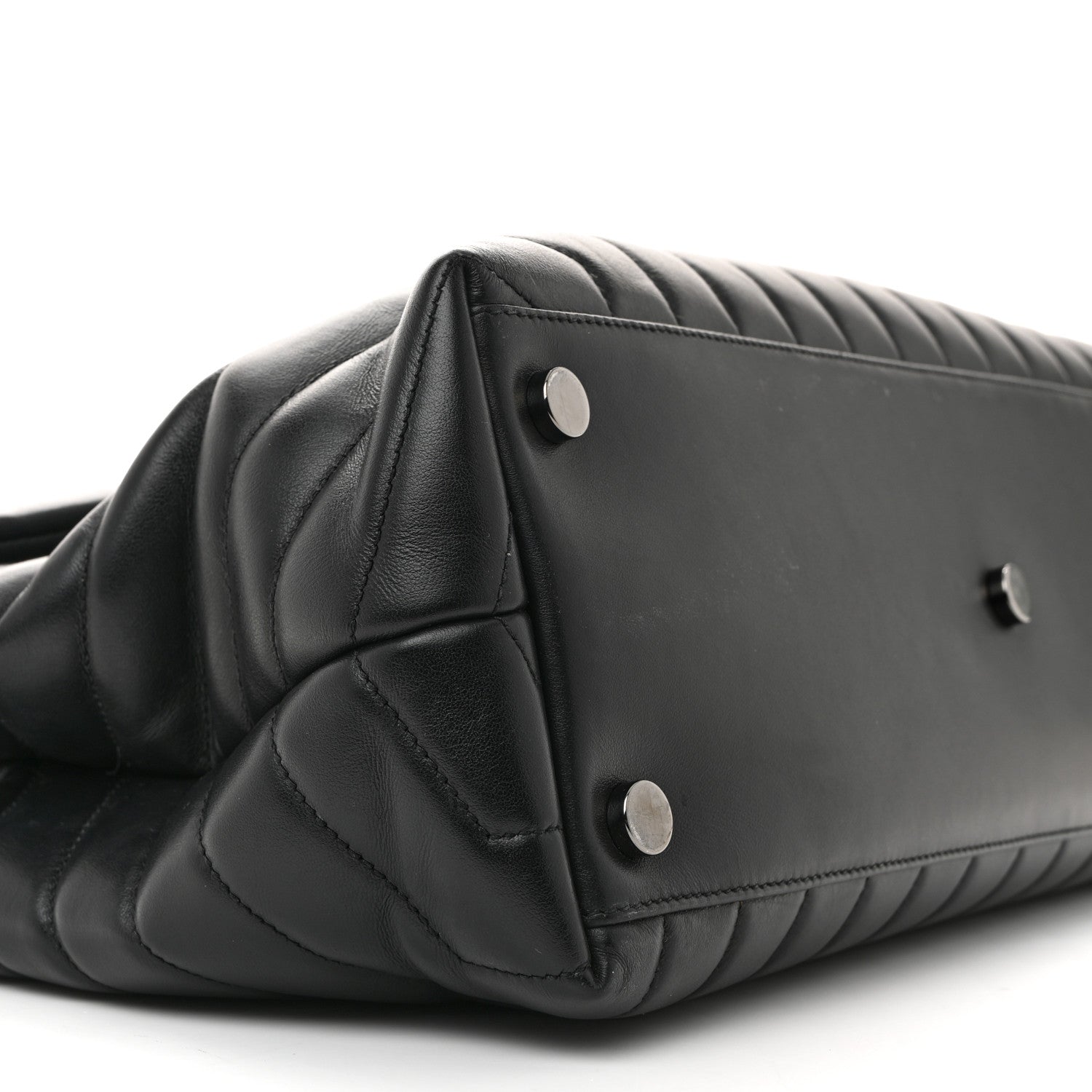 Saint Laurent Calfskin Y Quilted Monogram Monochrome Large Loulou Chain Satchel Black 9 of 13