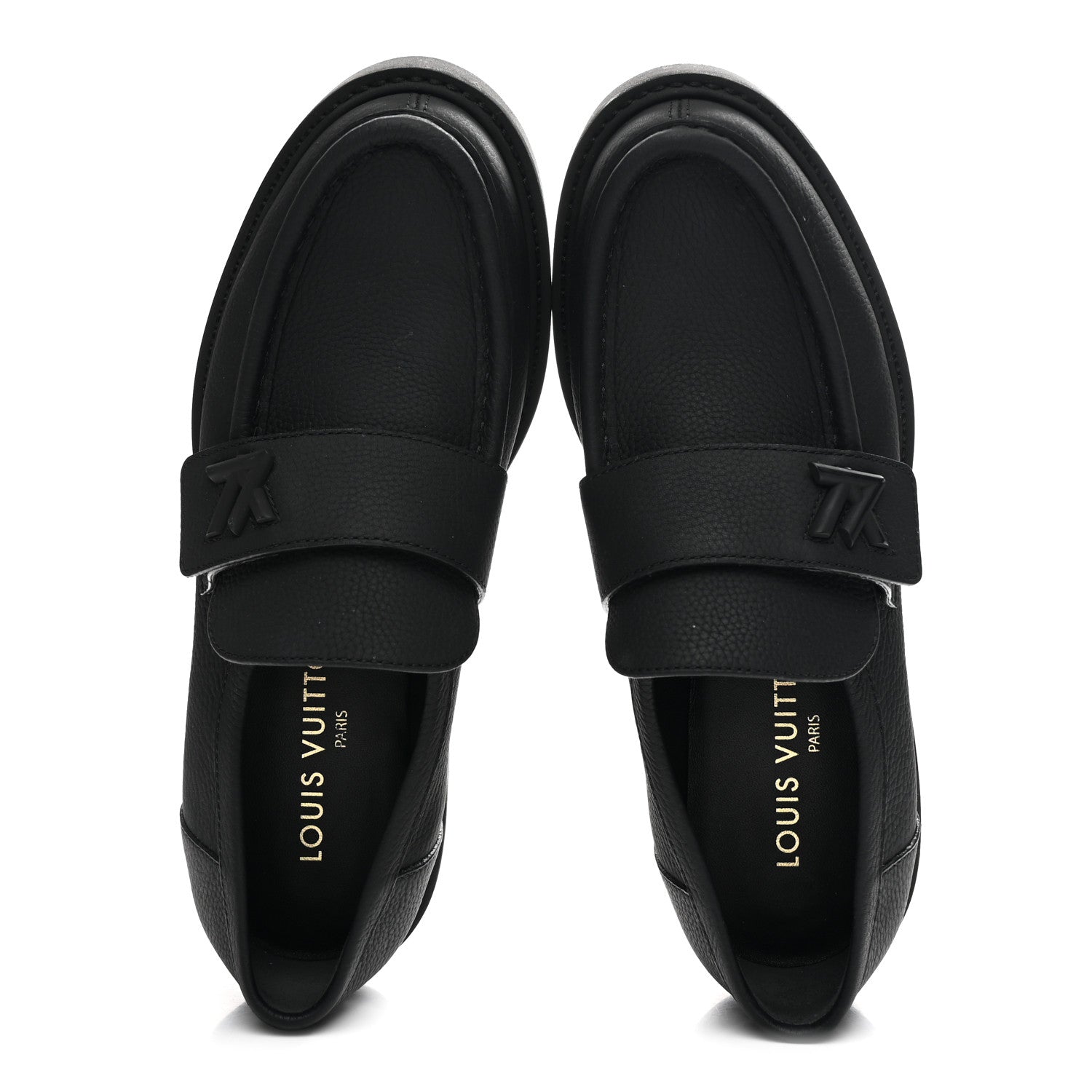 Louis Vuitton Calfskin Womens Twist Loafers 38 Black 2 of 9