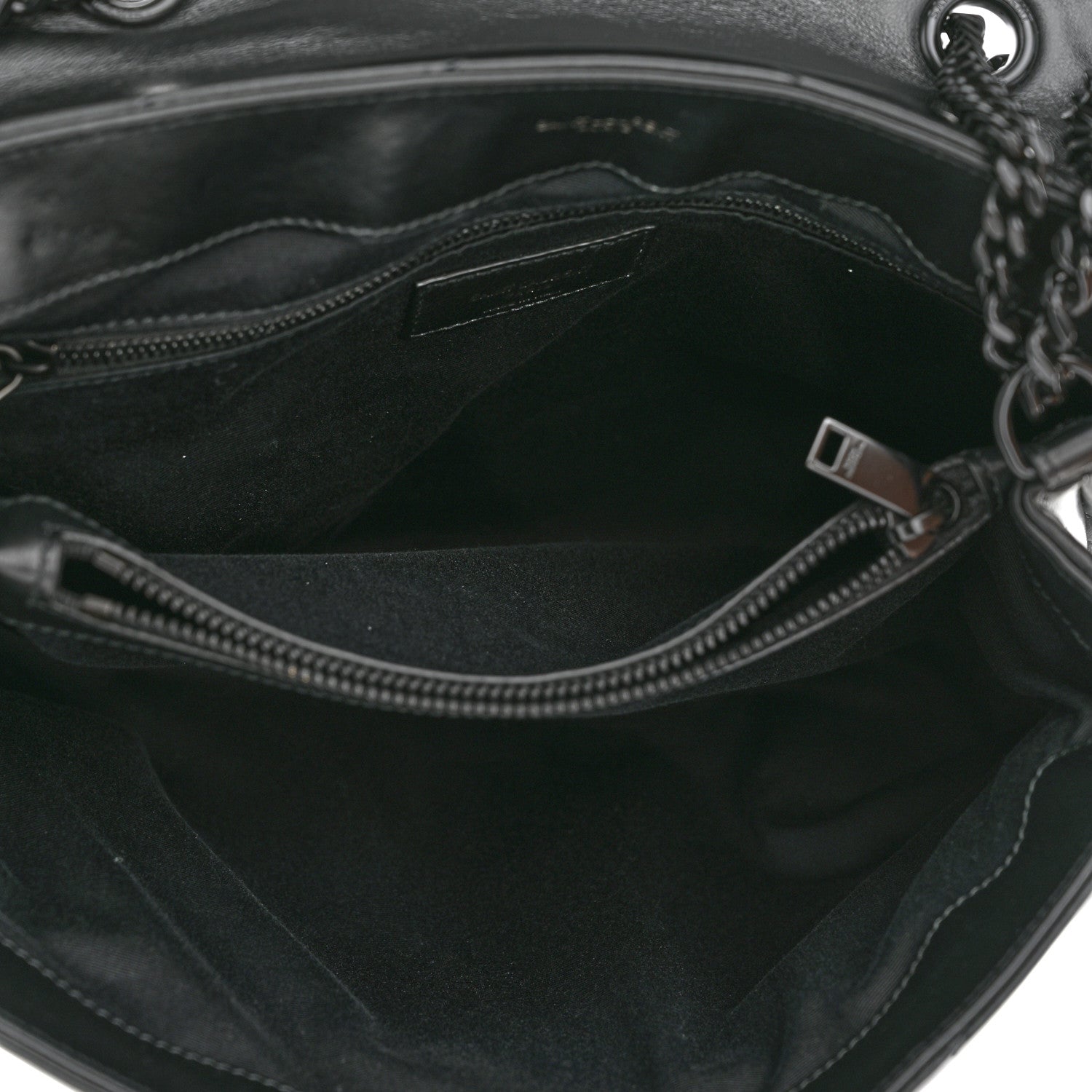 Saint Laurent Calfskin Y Quilted Monogram Monochrome Medium Loulou Chain Satchel Black 4 of 10