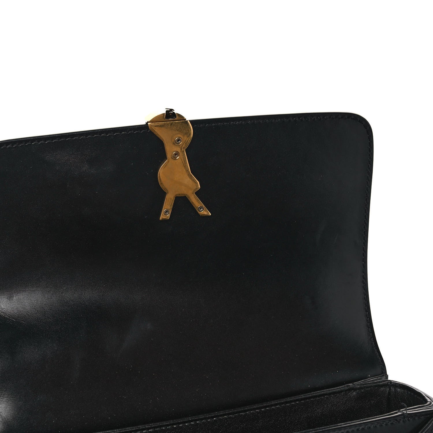 Saint Laurent Box Calfskin Monogram Medium Solferino Satchel Black 10 of 11
