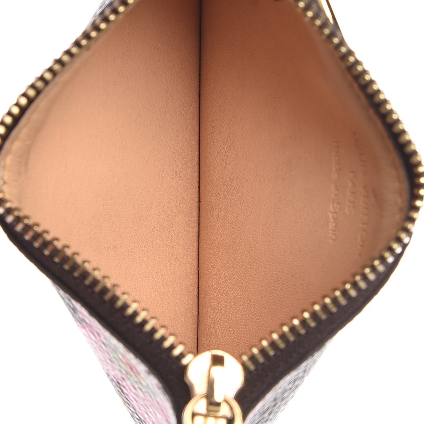 Monogram Cherry Blossom Key Pouch Brown