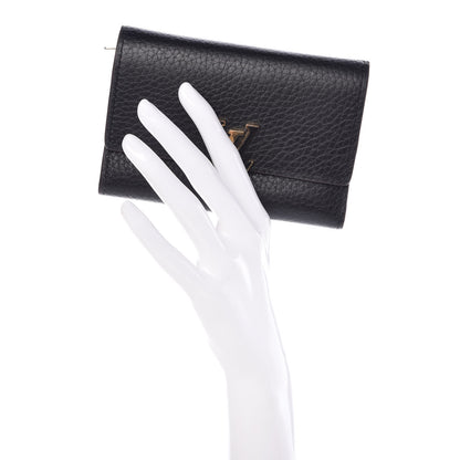 Louis Vuitton Taurillon Capucines Compact Wallet Black 2 of 7