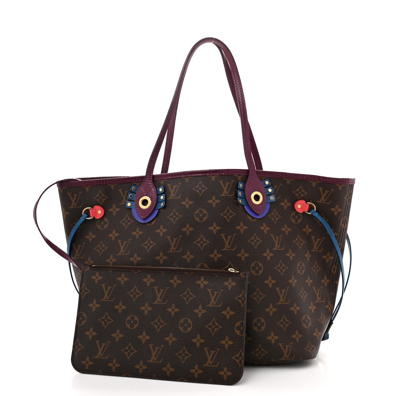 Louis Vuitton Monogram Totem Neverfull MM Magenta 3 of 11