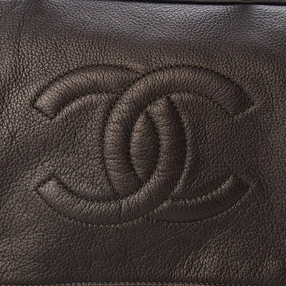Chanel Metallic Deerskin Luxe Ligne Bowler Bronze 10 of 12
