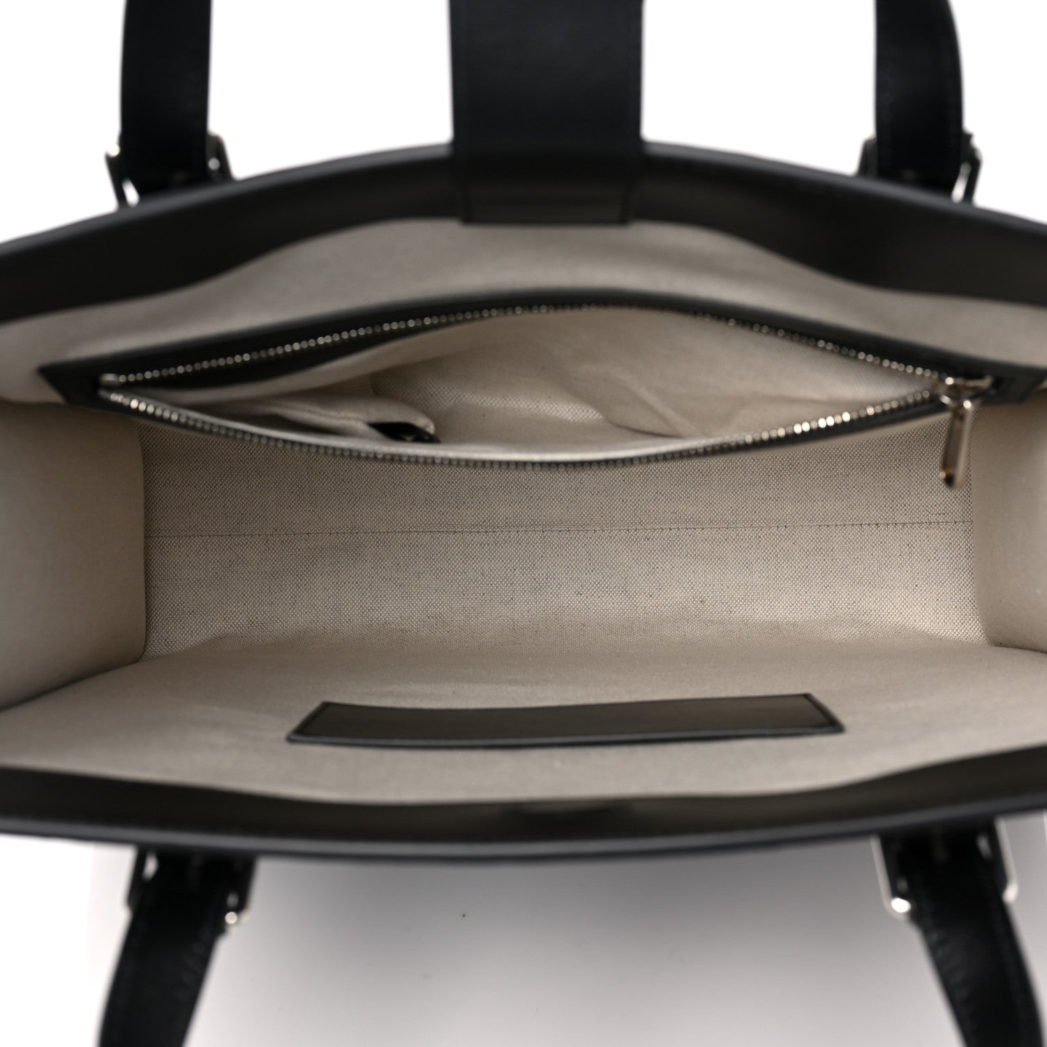 Gucci Calfskin GG Tennis Embossed Medium Tote Bag Black 4 of 8