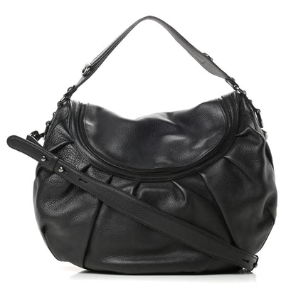 Gucci Pebbled Calfskin Medium Icon Bit Shoulder Bag Black 1 of 11
