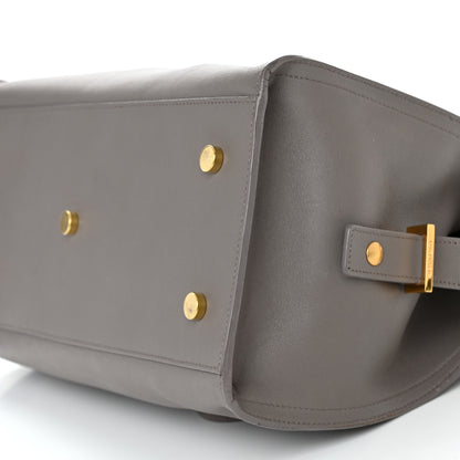 Saint Laurent Calfskin Small Monogram Cabas Fog 10 of 12