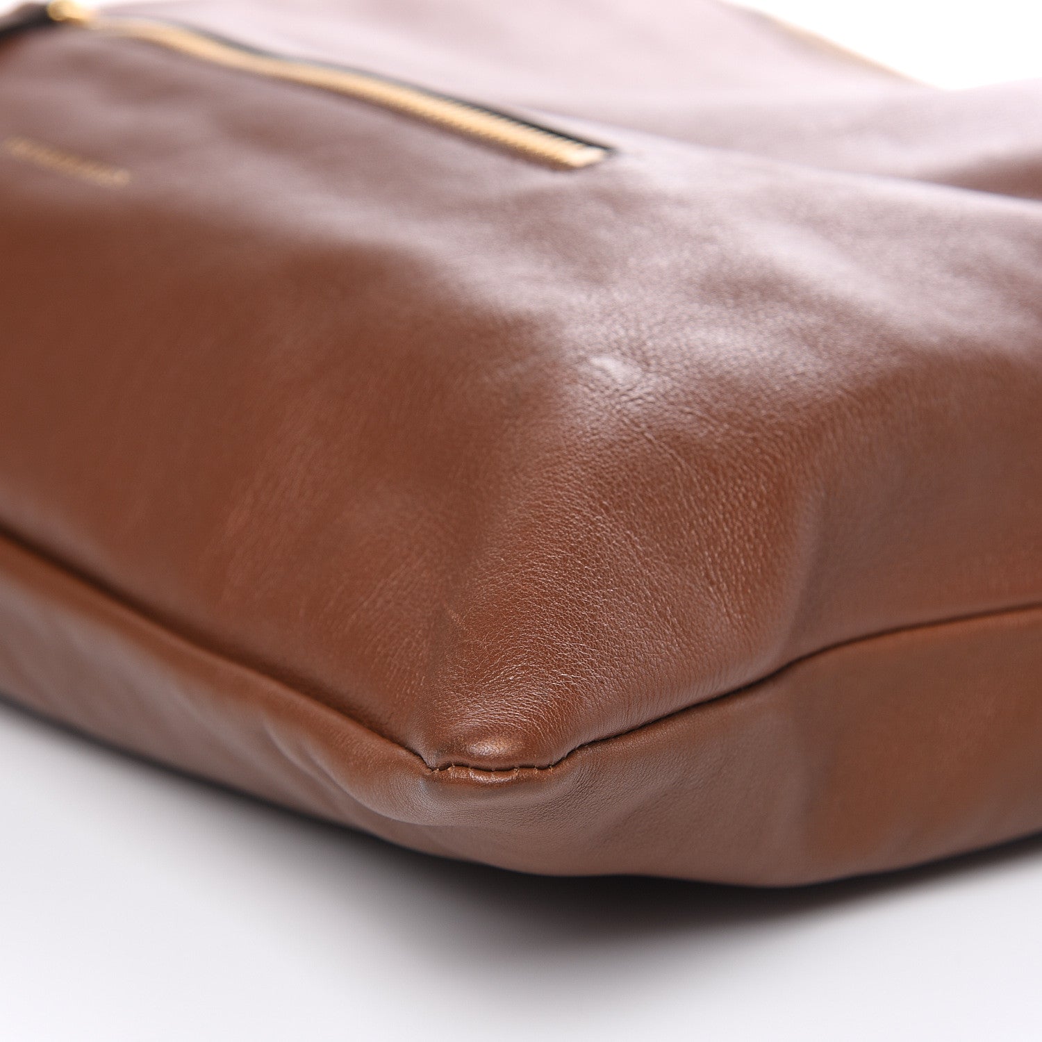 Burberry Soft Calfskin House Check Big Crush Tote Brown Ochre 9 of 10