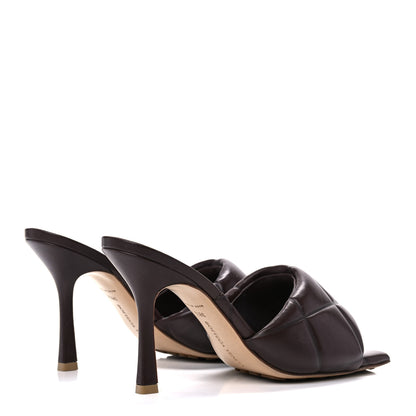 Bottega Veneta Nappa Quilted Rubber Lido Mule Sandals 38.5 Fondant 4 of 12