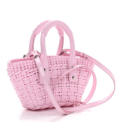 Balenciaga Faux Calfskin Braided Varnished XXS Bistro Basket Candy Pink 2 of 10