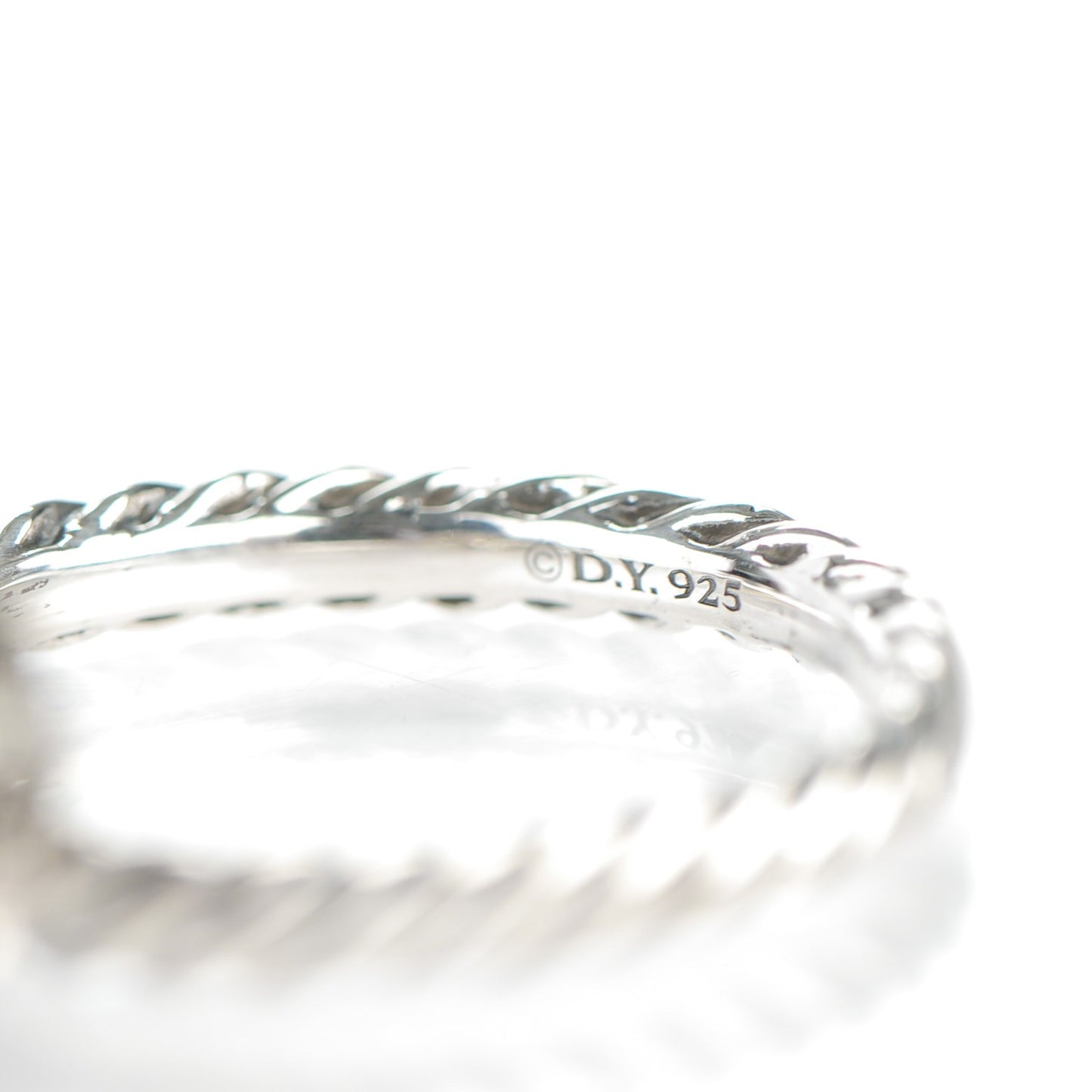 Sterling Silver Pave Diamond 10mm Element Ball Ring 50 5.5