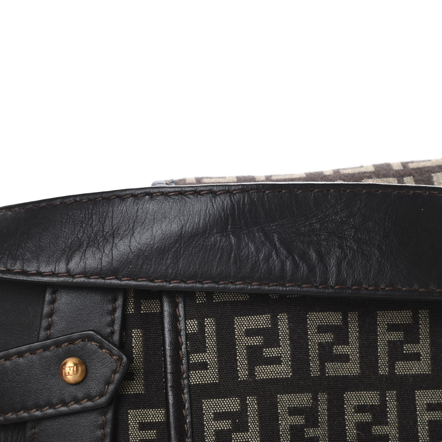 Fendi Zucchino Cuoio Ingrassato Medium Compilation Hobo Testa di Moro Beige 12 of 13