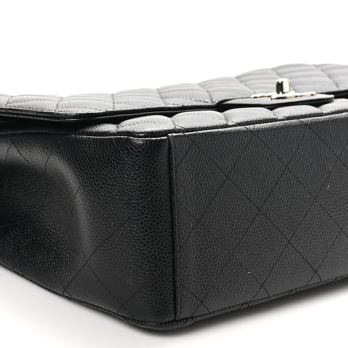 Caviar Quilted Maxi Double Flap Black