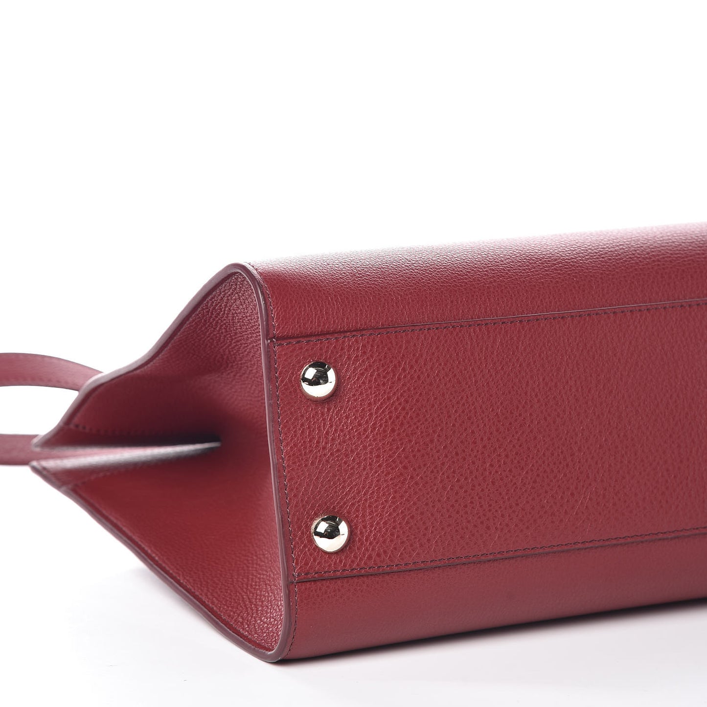 Grainy Calfskin Riley Tote Red