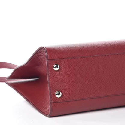 Jimmy Choo Grainy Calfskin Riley Tote Red 6 of 9
