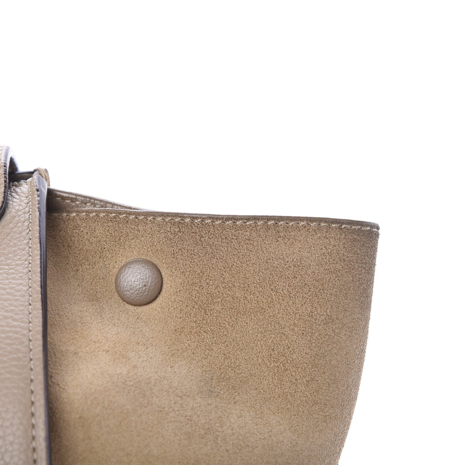 Celine Drummed Calfskin Suede Medium Trapeze Dune 13 of 17