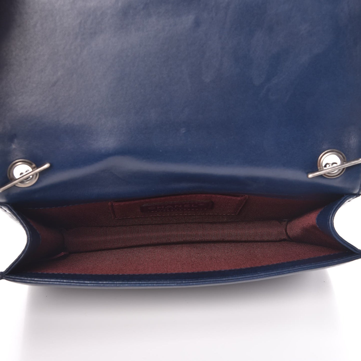Lambskin Horizontal Boy Brick Flap Blue