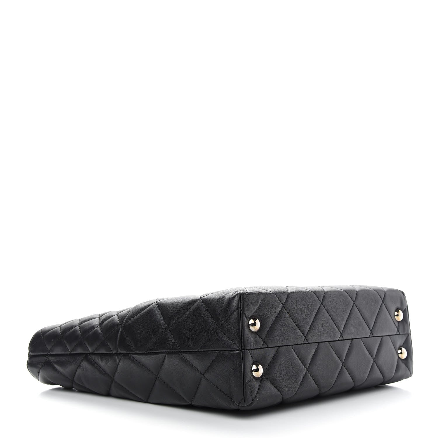 Chanel Calfskin Quilted In The Business North South Tote Black 4 of 9