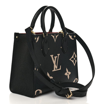 Louis Vuitton Empreinte Monogram Giant Onthego PM Black Beige 3 of 6