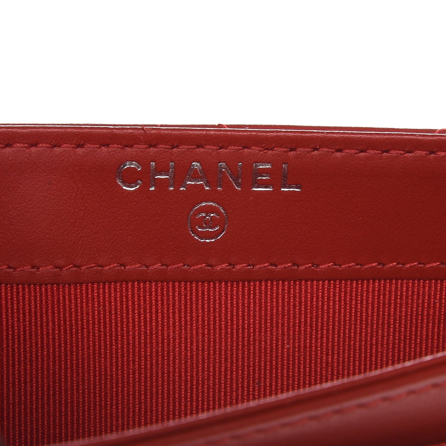 Caviar Quilted Travel Wallet Red