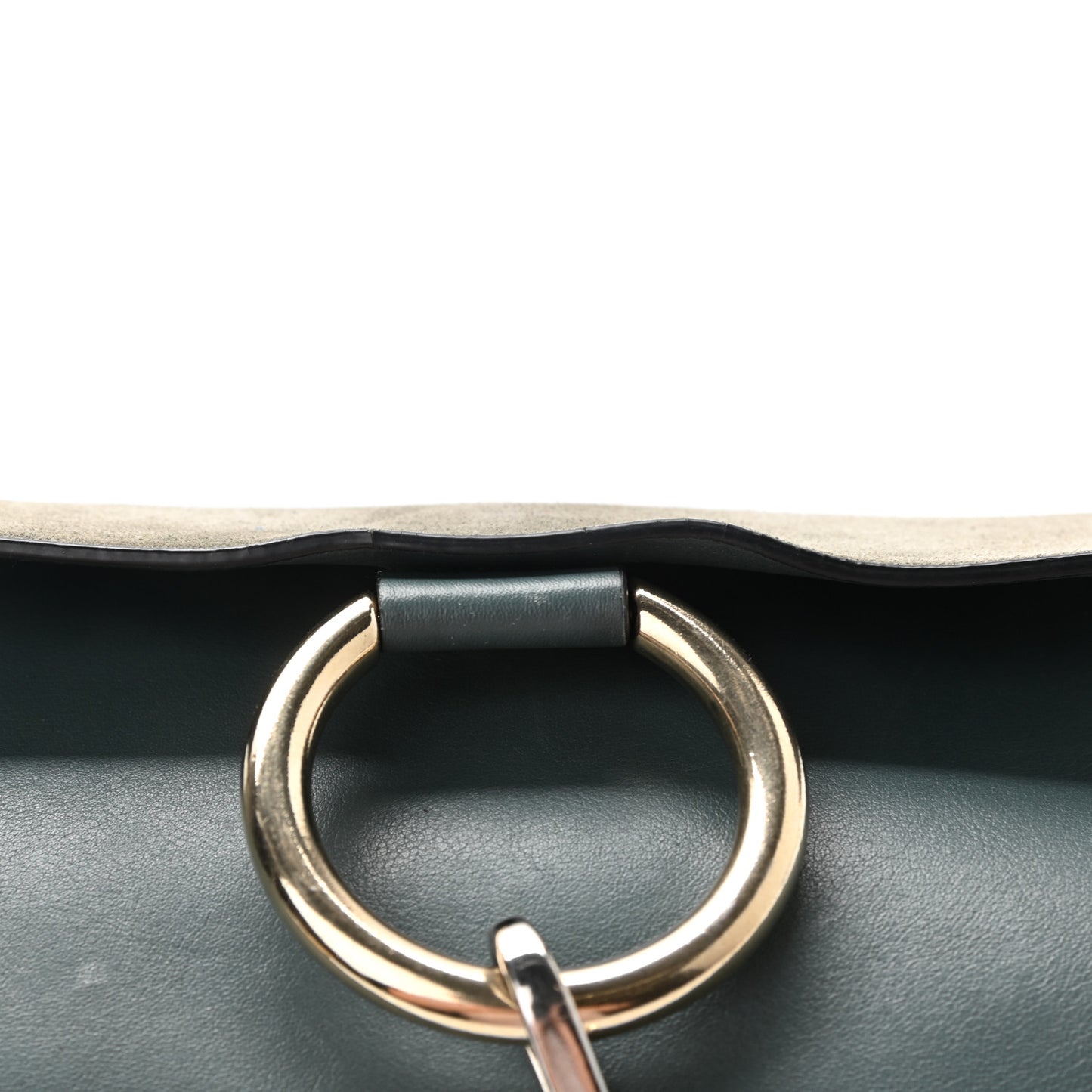 Suede Calfskin Small Faye Shoulder Bag Cloudy Blue