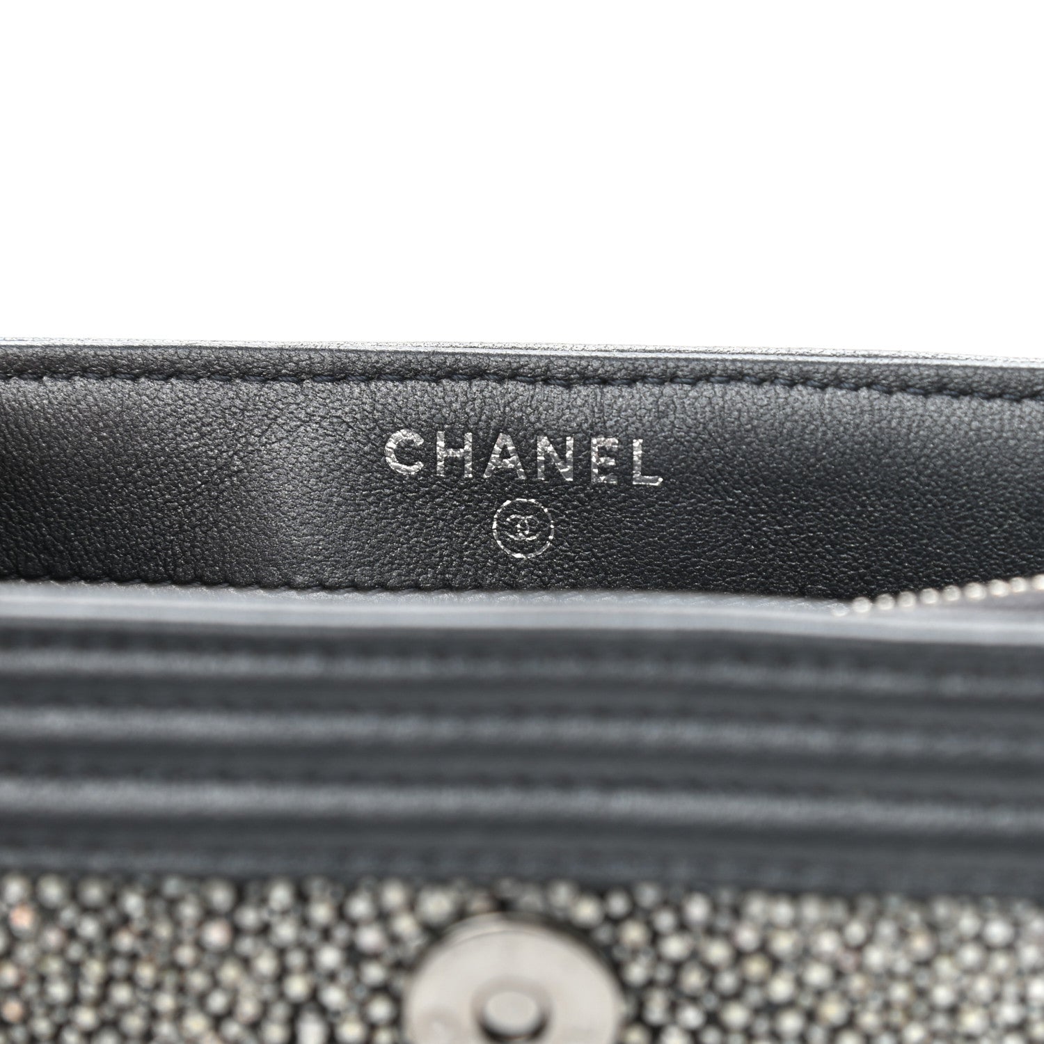 Chanel Metallic Galuchat Stingray Lambskin Mini Clutch With Removable Chain Dark Grey 7 of 11