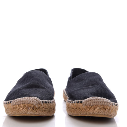 Saint Laurent Canvas Nappa Elba Light Logo Embroidered Espadrilles 38 Black 2 of 9