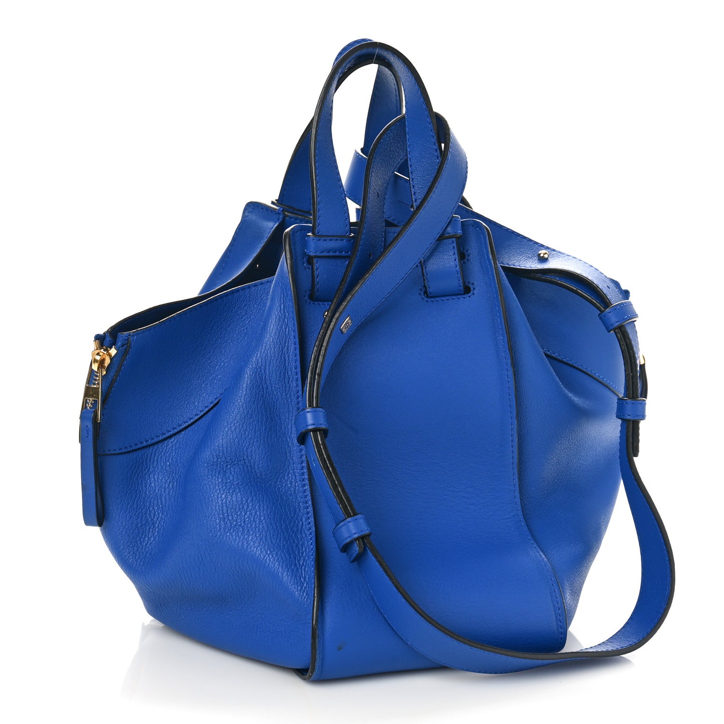 Calfskin Small Hammock Shoulder Bag Blue