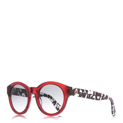Gucci Acetate Web Round GG 3763S Sunglasses Red 1 of 8