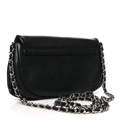Chanel Caviar Half Moon Wallet On Chain WOC Black 3 of 12