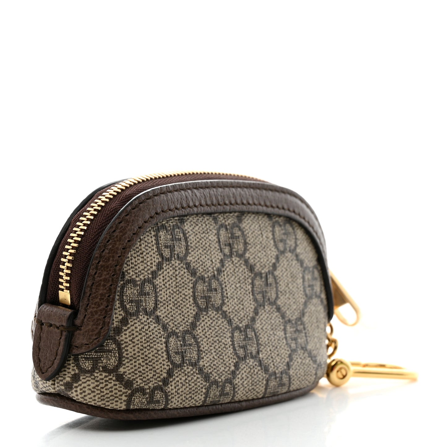 GG Supreme Monogram Web Ophidia Dome Key Pouch Beige New Acero