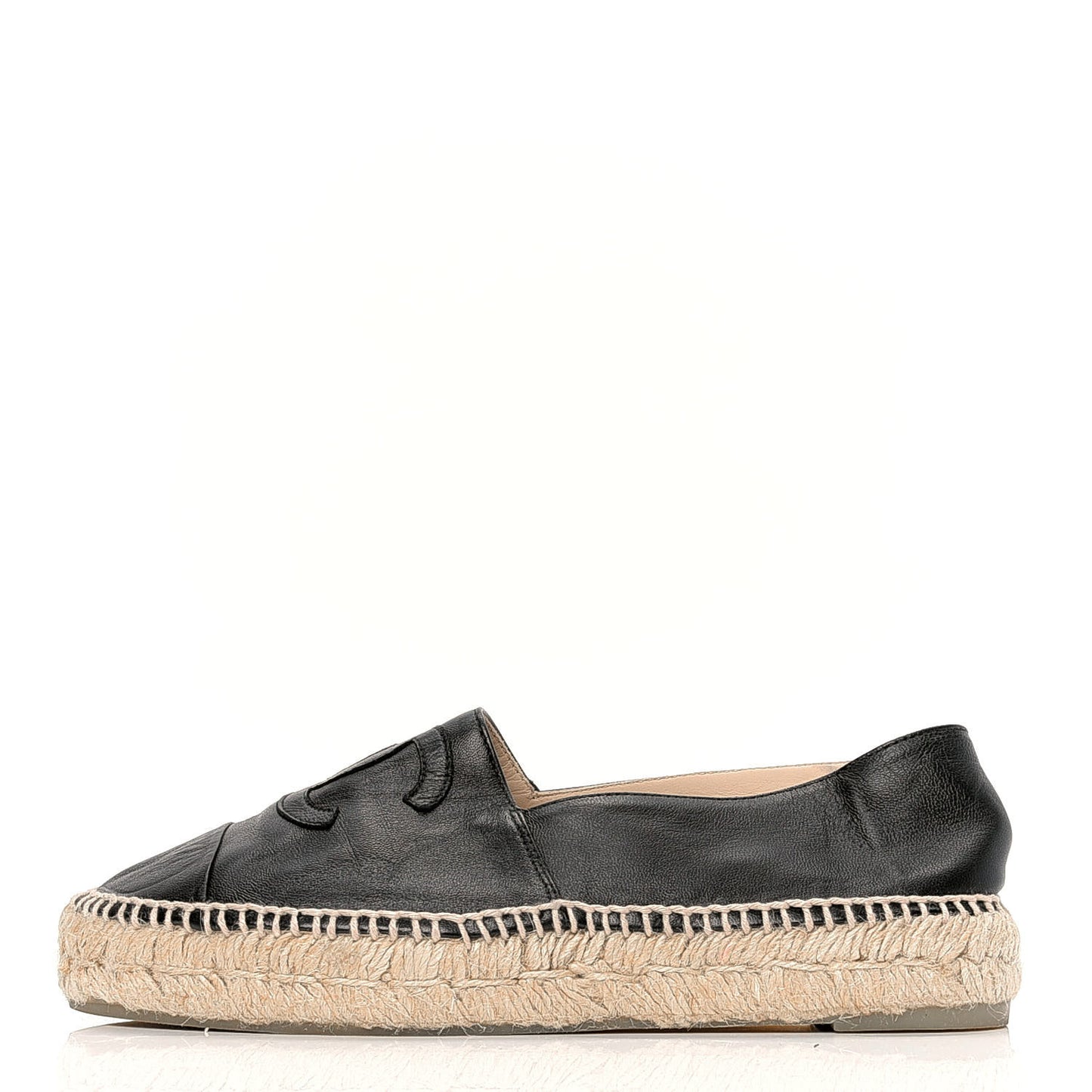 Lambskin CC Espadrilles 38 Black