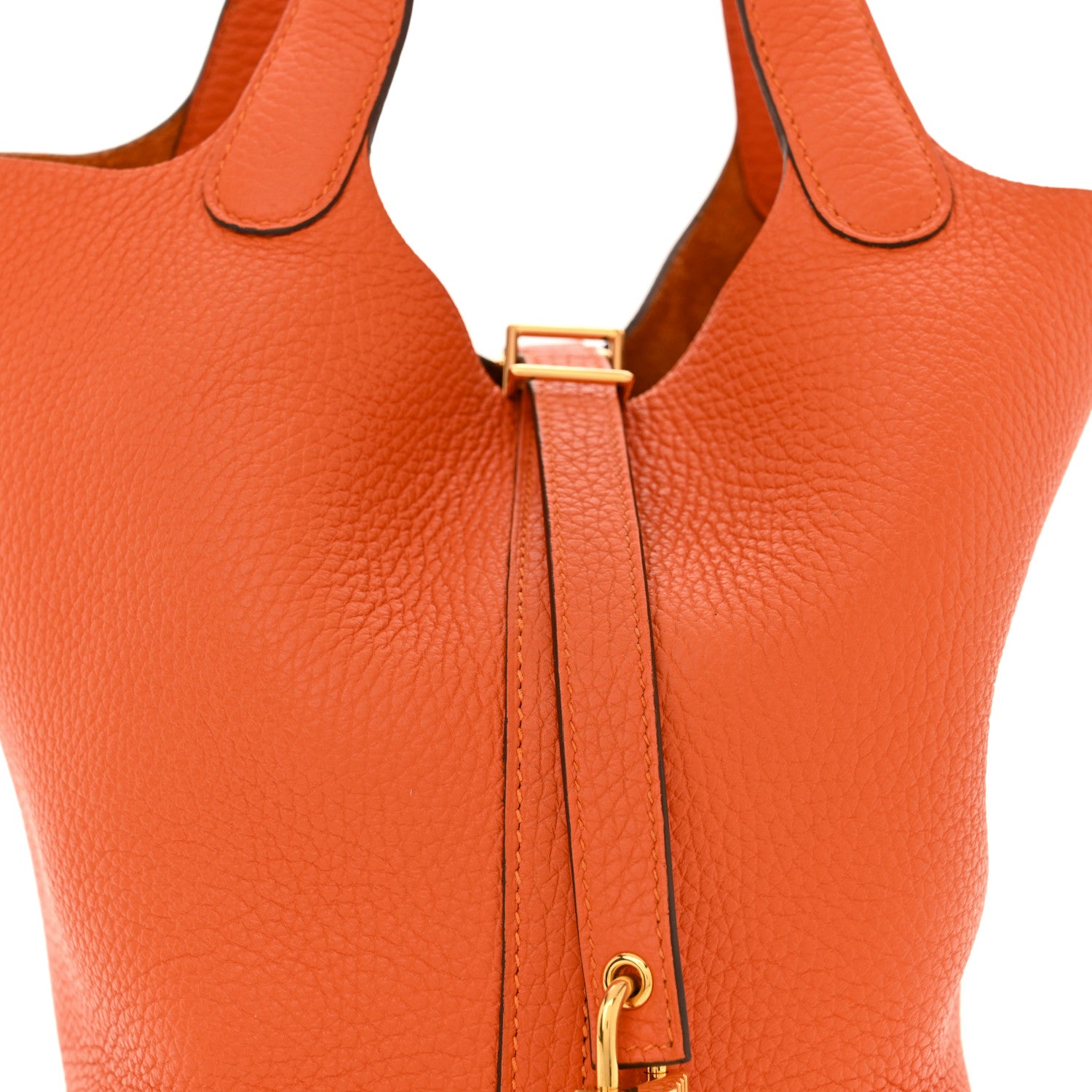 Hermes Taurillon Clemence Picotin Lock 18 PM Orange Poppy 8 of 10